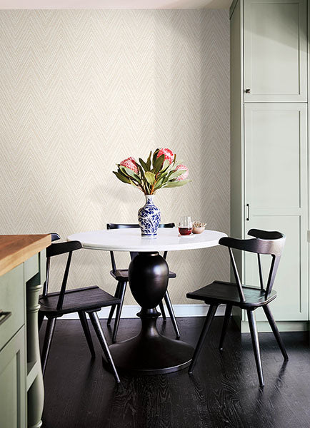 Purchase 4147-27371 A-Street Wallpaper, Lainey Apricot Stitched Chevron - Haberdashery1