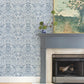 Purchase 4147-27372 A-Street Wallpaper, Blanche Blue Floral Damask - Haberdashery12