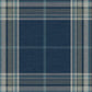 Purchase 4147-27386 A-Street Wallpaper, Westley Navy Plaid - Haberdashery