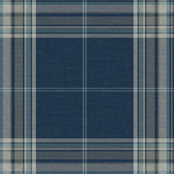 Purchase 4147-27386 A-Street Wallpaper, Westley Navy Plaid - Haberdashery