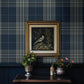 Purchase 4147-27386 A-Street Wallpaper, Westley Navy Plaid - Haberdashery1
