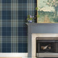 Purchase 4147-27386 A-Street Wallpaper, Westley Navy Plaid - Haberdashery12