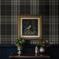 Purchase 4147-27388 A-Street Wallpaper, Westley Black Plaid - Haberdashery1