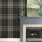 Purchase 4147-27388 A-Street Wallpaper, Westley Black Plaid - Haberdashery12