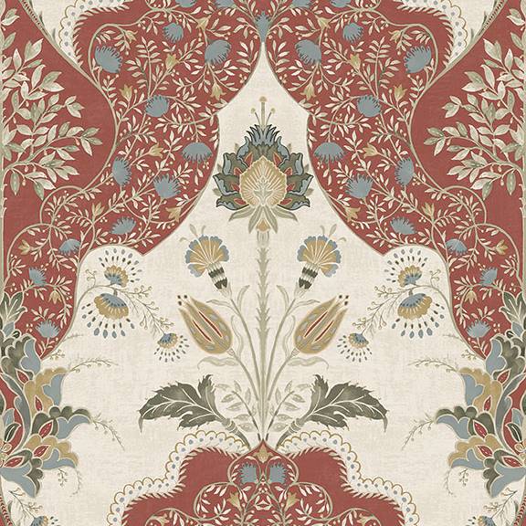 Purchase 4147-27390 A-Street Wallpaper, Auden Ruby Floral Grandeur - Haberdashery