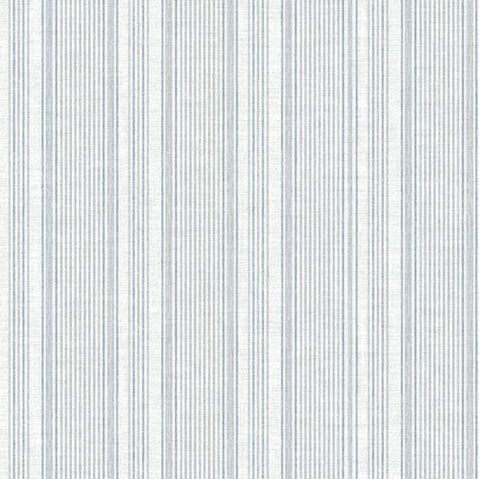 Purchase 4147-27393 A-Street Wallpaper, Ayanna Blue Striped - Haberdashery
