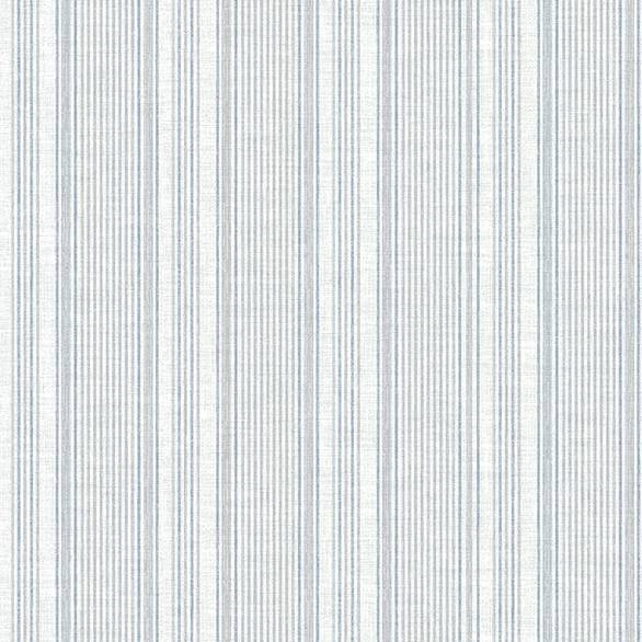 Purchase 4147-27393 A-Street Wallpaper, Ayanna Blue Striped - Haberdashery