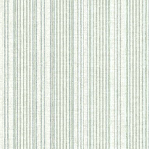Purchase 4147-27395 A-Street Wallpaper, Ayanna Light Green Striped - Haberdashery