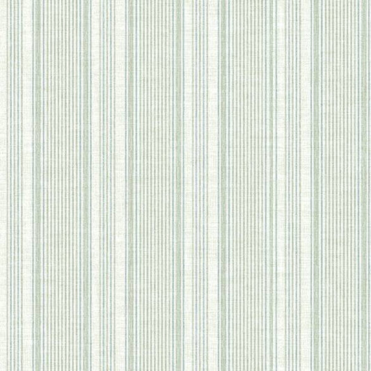 Purchase 4147-27395 A-Street Wallpaper, Ayanna Light Green Striped - Haberdashery