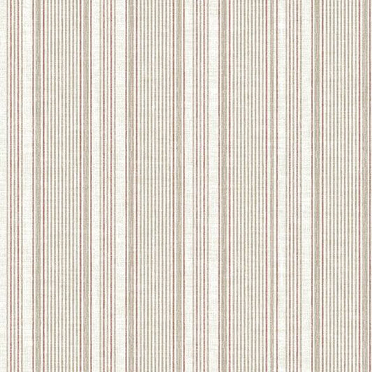 Purchase 4147-27396 A-Street Wallpaper, Ayanna Rust Striped - Haberdashery