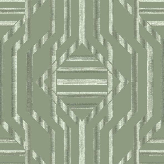 Purchase 4147-27401 A-Street Wallpaper, Essex Green Geometric - Haberdashery