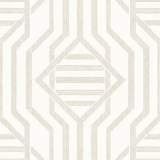Purchase 4147-27404 A-Street Wallpaper, Essex Wheat Geometric - Haberdashery