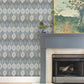 Purchase 4147-27407 A-Street Wallpaper, Abilene Denim Ikat - Haberdashery12