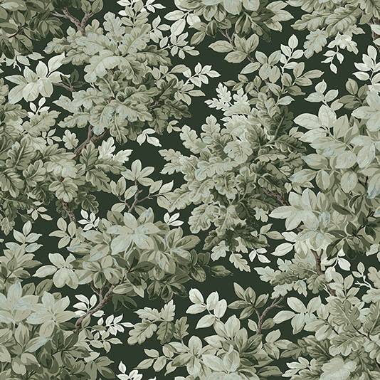 Purchase 4147-80004 A-Street Wallpaper, Greenwood Dark Green Deciduous - Haberdashery