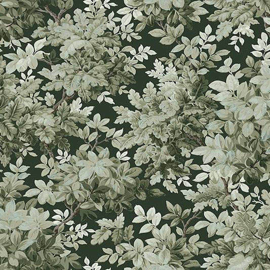 Purchase 4147-80004 A-Street Wallpaper, Greenwood Dark Green Deciduous - Haberdashery