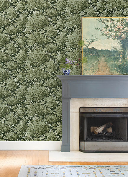 Purchase 4147-80004 A-Street Wallpaper, Greenwood Dark Green Deciduous - Haberdashery12