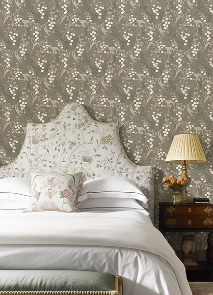 Purchase 4147-80011 A-Street Wallpaper, Linden Stone Jungle Canopy - Haberdashery1