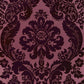 Purchase 4147-87315 A-Street Wallpaper, Shadow Merlot Flocked Damask - Haberdashery