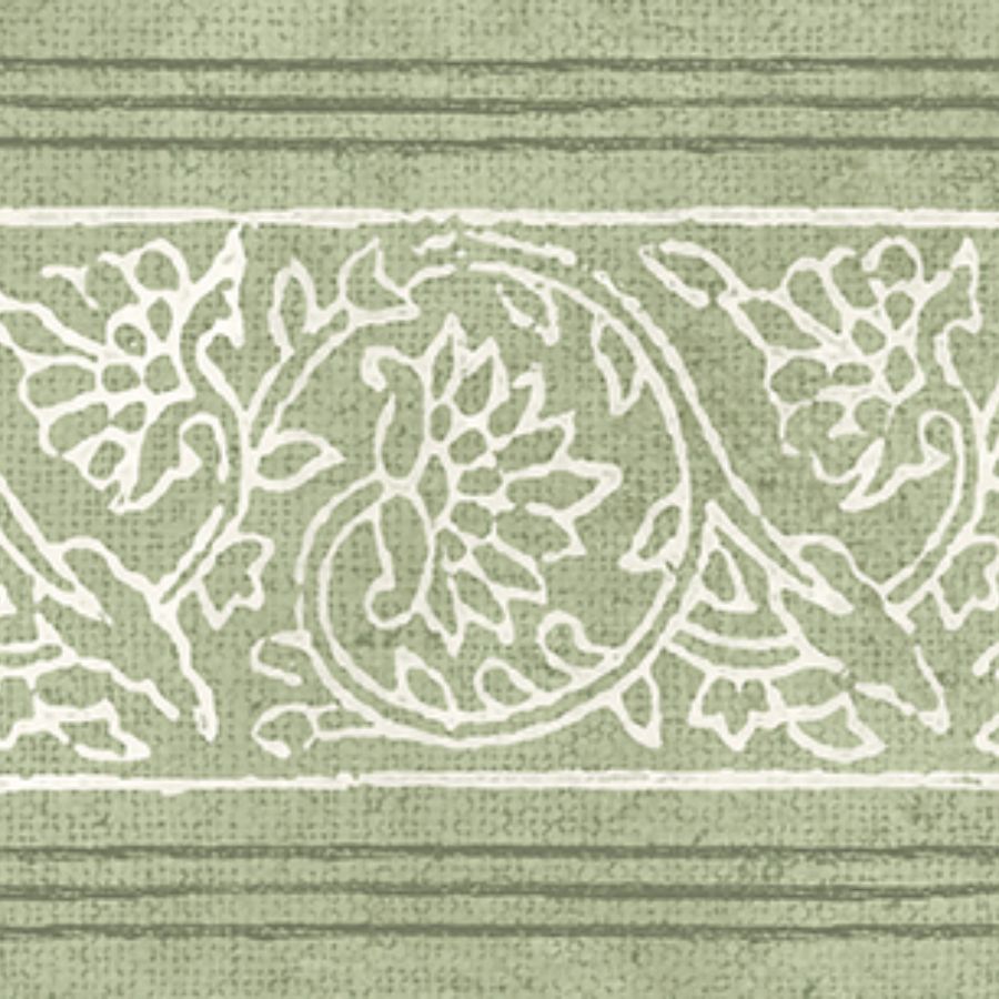 Purchase 4148-14501 Chesapeake Wallpaper, Carved Floral Green Trim Wall Border - PrintWorks