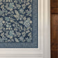 Purchase 4148-14502 Chesapeake Wallpaper, Carved Floral Blue Trim Wall Border - PrintWorks12