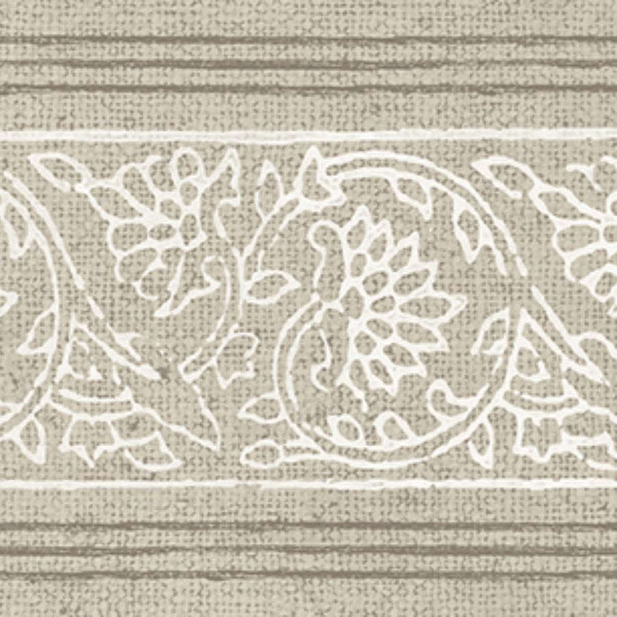 Purchase 4148-14503 Chesapeake Wallpaper, Carved Floral Taupe Trim Wall Border - PrintWorks
