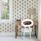 Purchase 4148-27415 Chesapeake Wallpaper, Hollyhock Aqua Floral Crest - PrintWorks1