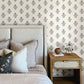 Purchase 4148-27415 Chesapeake Wallpaper, Hollyhock Aqua Floral Crest - PrintWorks12