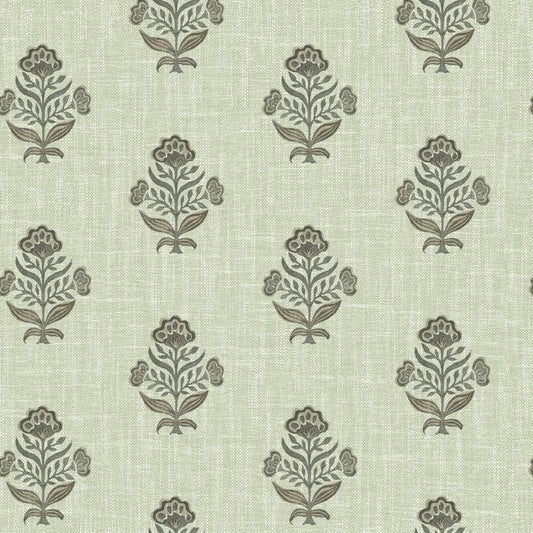 Purchase 4148-27419 Chesapeake Wallpaper, Hollyhock Green Floral Crest - PrintWorks