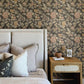 Purchase 4148-27421 Chesapeake Wallpaper, Begonia Black Floral Trail - PrintWorks12
