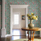 Purchase 4148-27423 Chesapeake Wallpaper, Begonia Teal Floral Trail - PrintWorks1