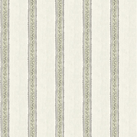 Purchase 4148-27429 Chesapeake Wallpaper, Mandevilla Green Vine Stripe - PrintWorks