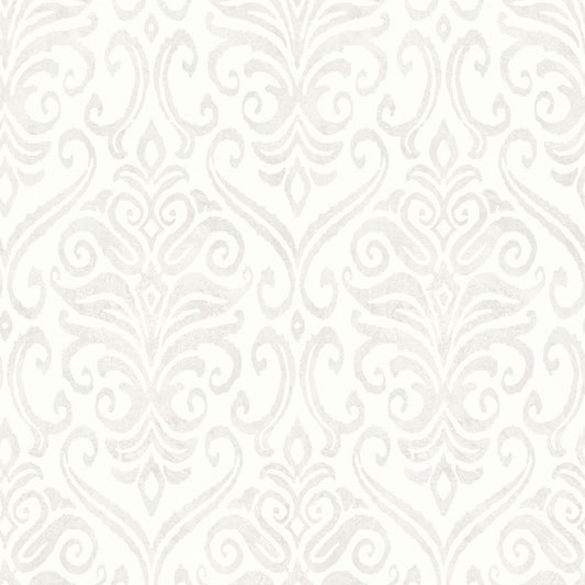 Purchase 4148-27437 Chesapeake Wallpaper, Adavu Dove Damask - PrintWorks
