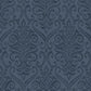 Purchase 4148-27438 Chesapeake Wallpaper, Adavu Blue Damask - PrintWorks
