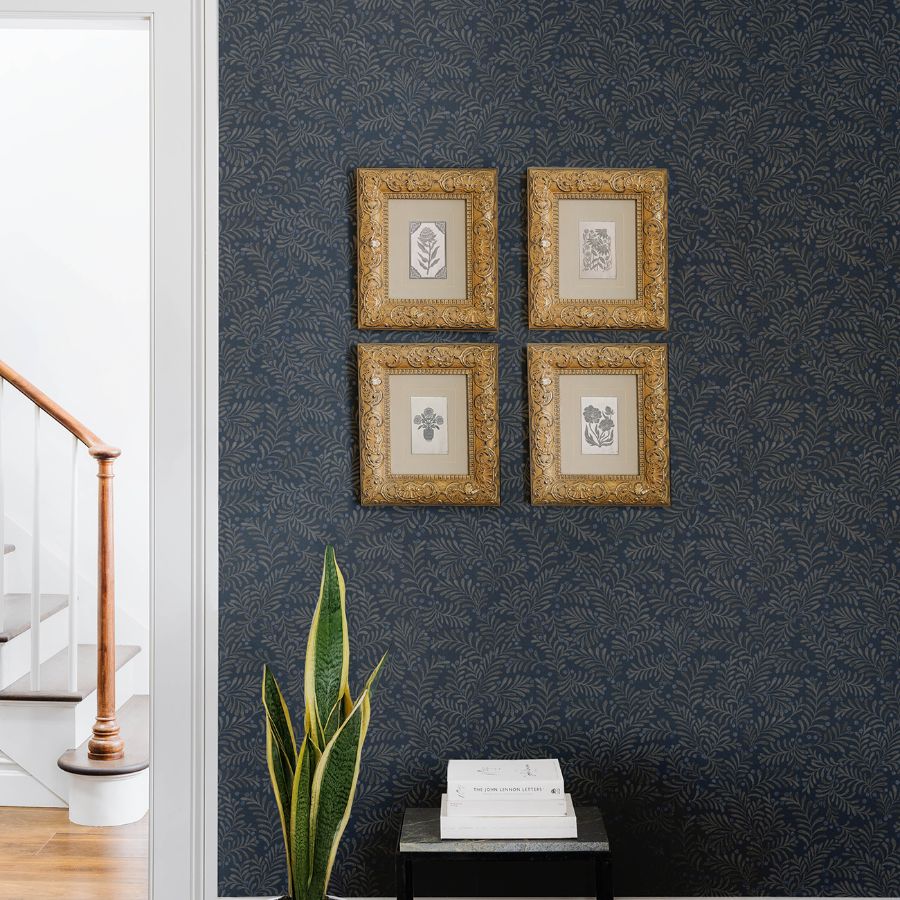 Purchase 4148-27443 Chesapeake Wallpaper, Chrysantha Navy Berry Branches - PrintWorks1