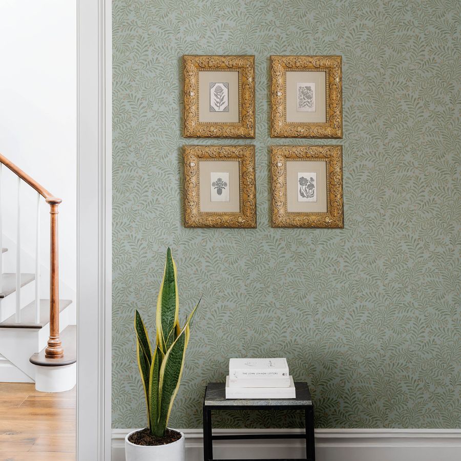 Purchase 4148-27446 Chesapeake Wallpaper, Chrysantha Aqua Berry Branches - PrintWorks1