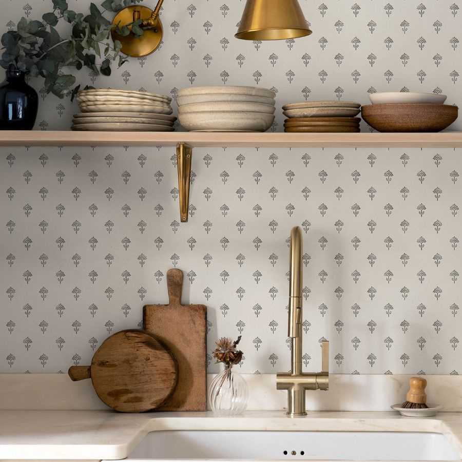 Purchase 4148-27457 Chesapeake Wallpaper, Surdiva Ivory Floral Fan - PrintWorks1