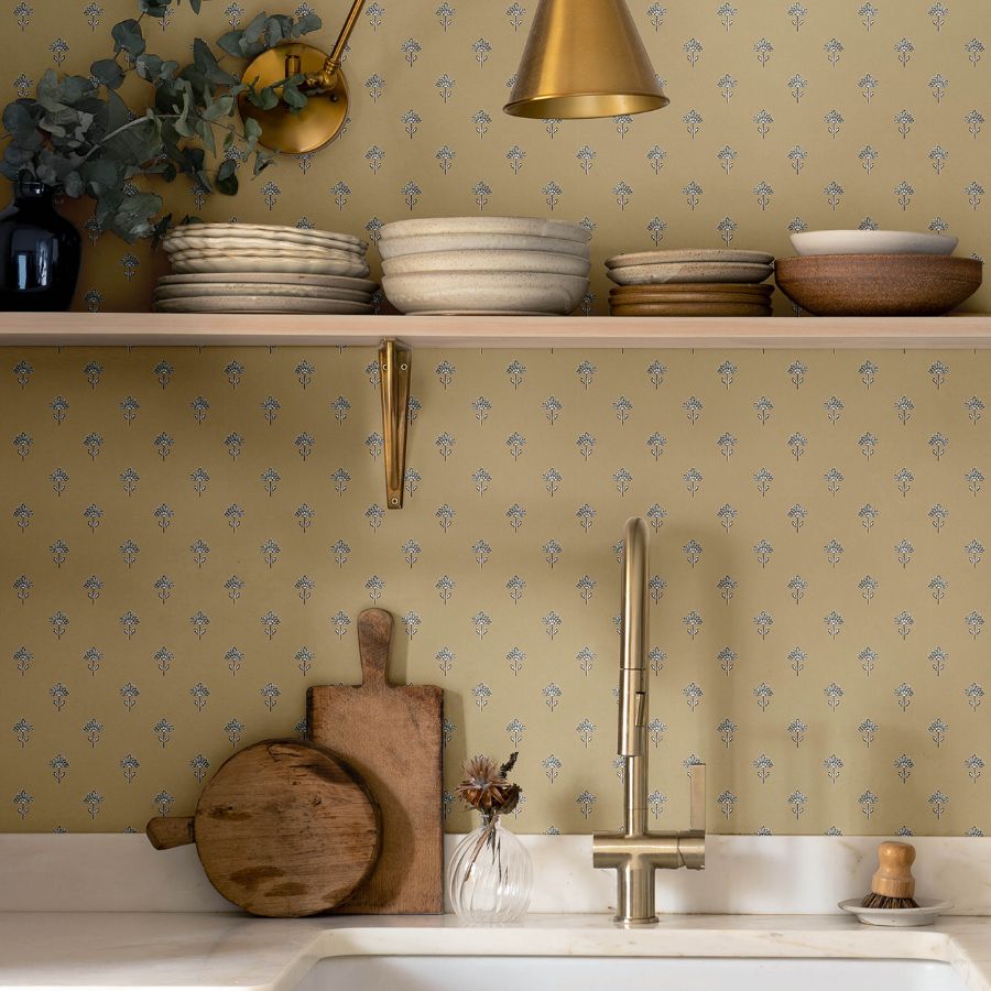 Purchase 4148-27458 Chesapeake Wallpaper, Surdiva Honey Floral Fan - PrintWorks1