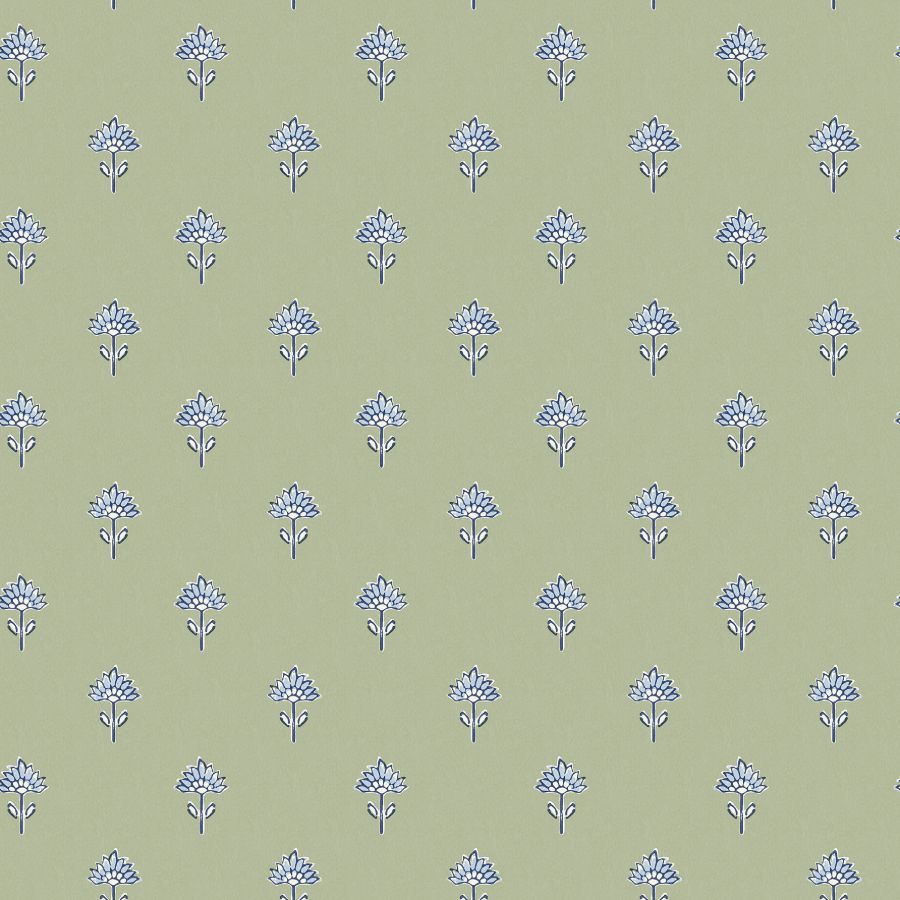 Purchase 4148-27459 Chesapeake Wallpaper, Surdiva Green Floral Fan - PrintWorks