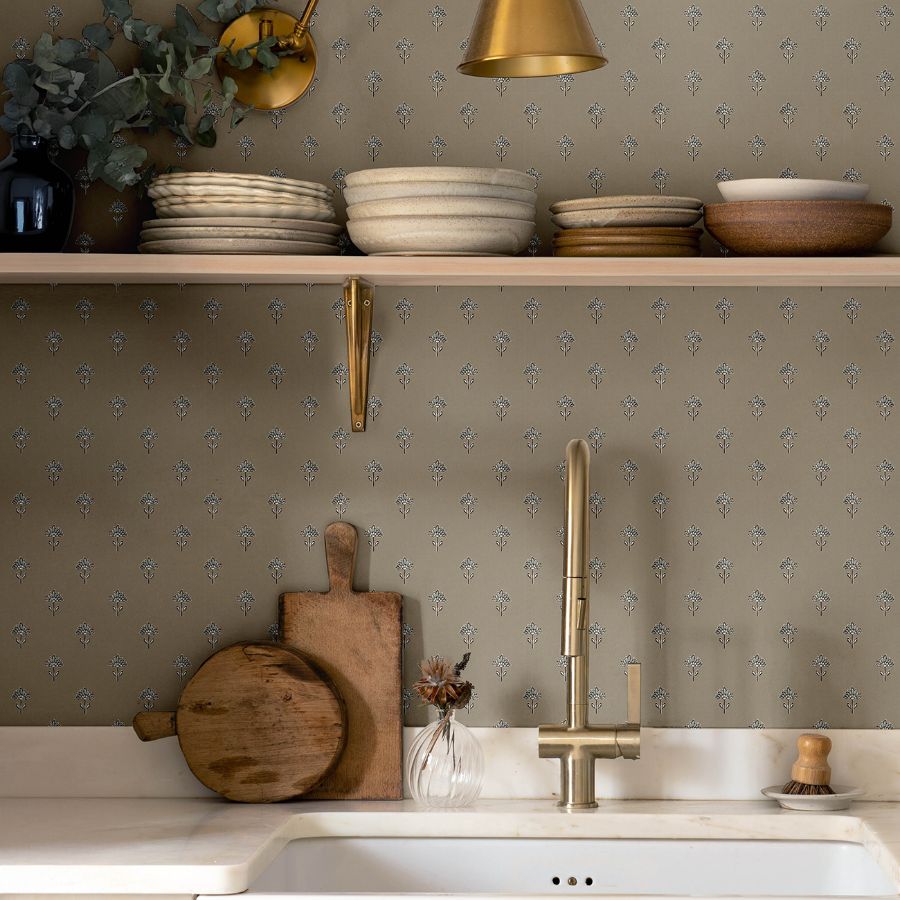 Purchase 4148-27460 Chesapeake Wallpaper, Surdiva Stone Floral Fan - PrintWorks1