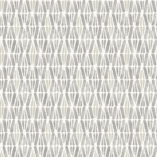 Purchase 4148-27463 Chesapeake Wallpaper, Nabi Charcoal Geometric - PrintWorks
