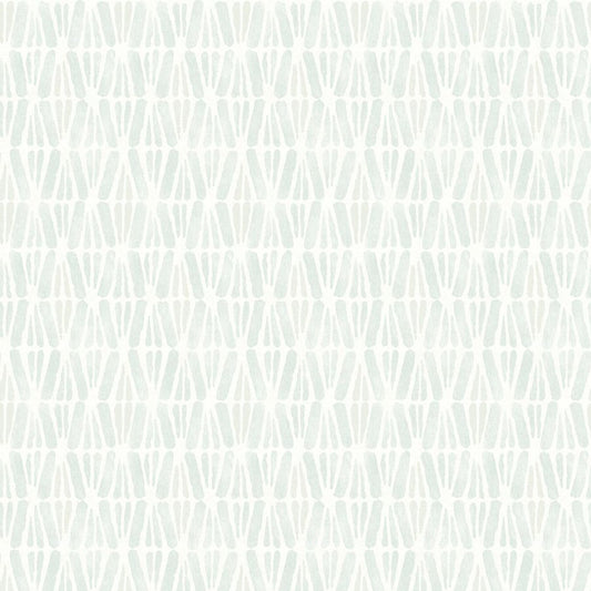 Purchase 4148-27466 Chesapeake Wallpaper, Nabi Aqua Geometric - PrintWorks