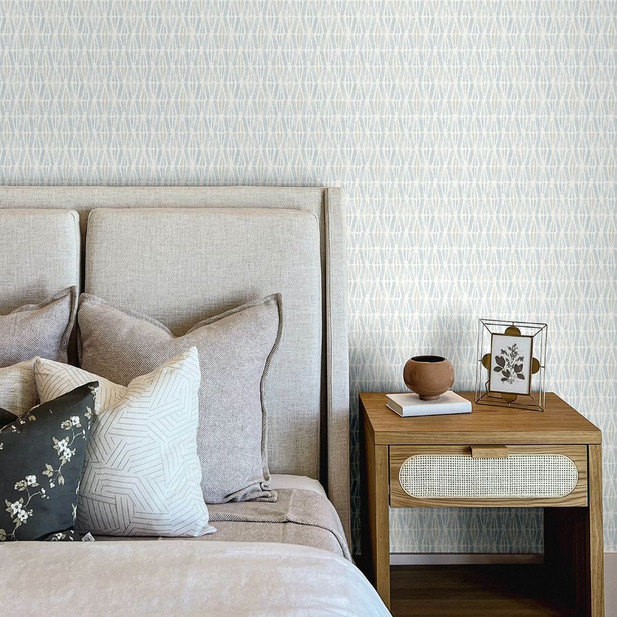 Purchase 4148-27467 Chesapeake Wallpaper, Nabi Light Blue Geometric - PrintWorks12