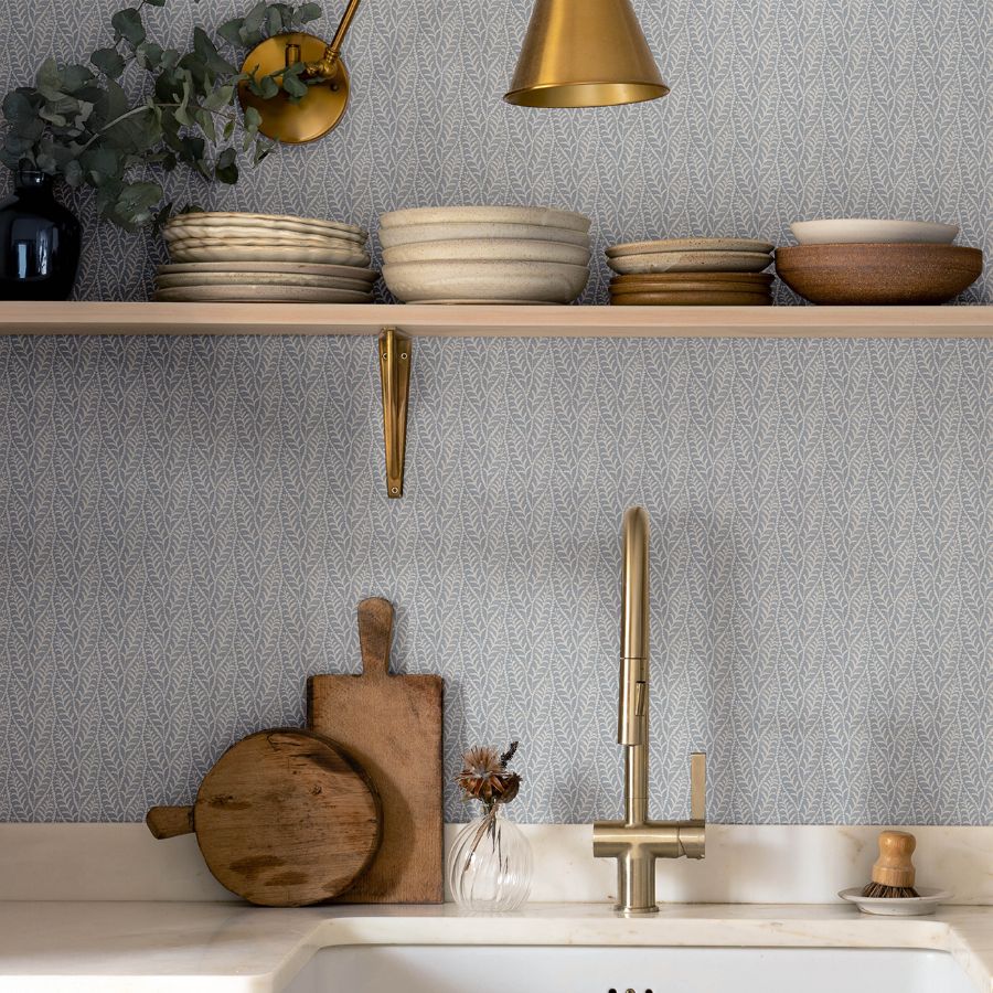 Purchase 4148-27469 Chesapeake Wallpaper, Coleus Blue Leaves - PrintWorks1