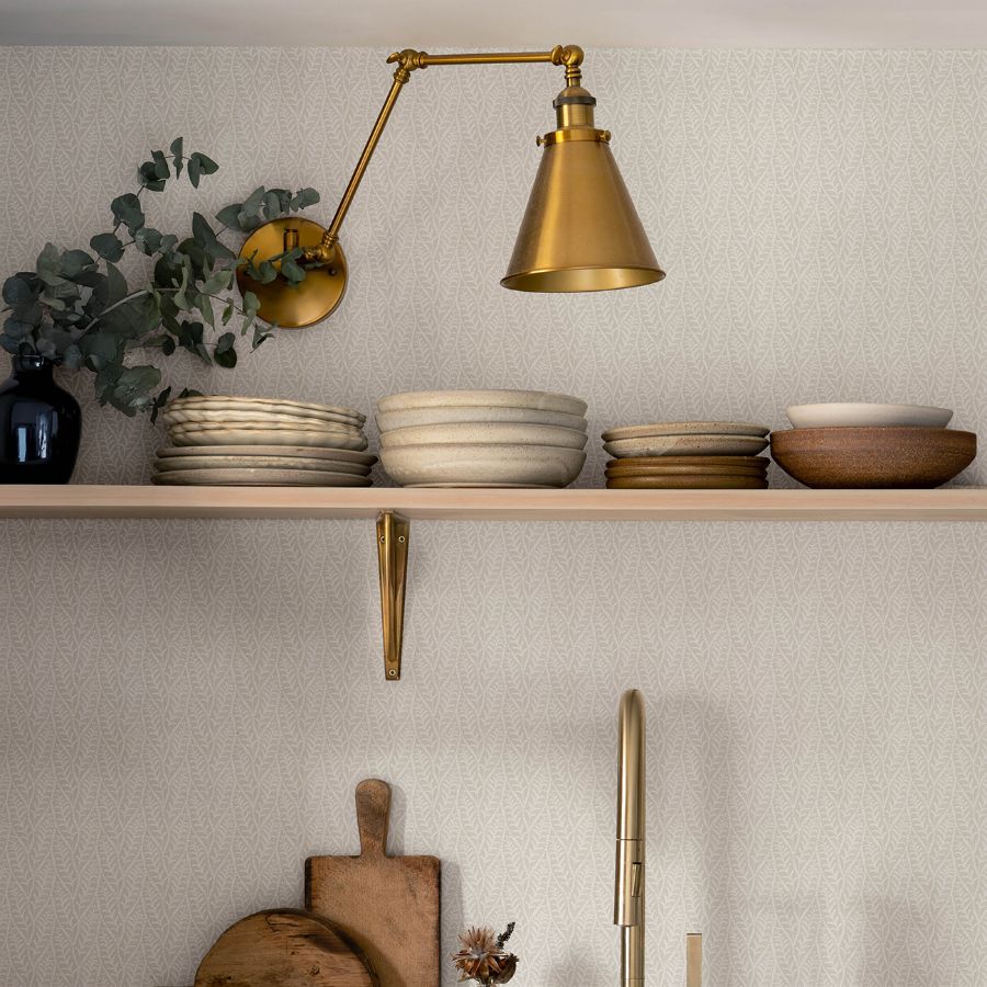 Purchase 4148-27470 Chesapeake Wallpaper, Coleus Beige Leaves - PrintWorks1