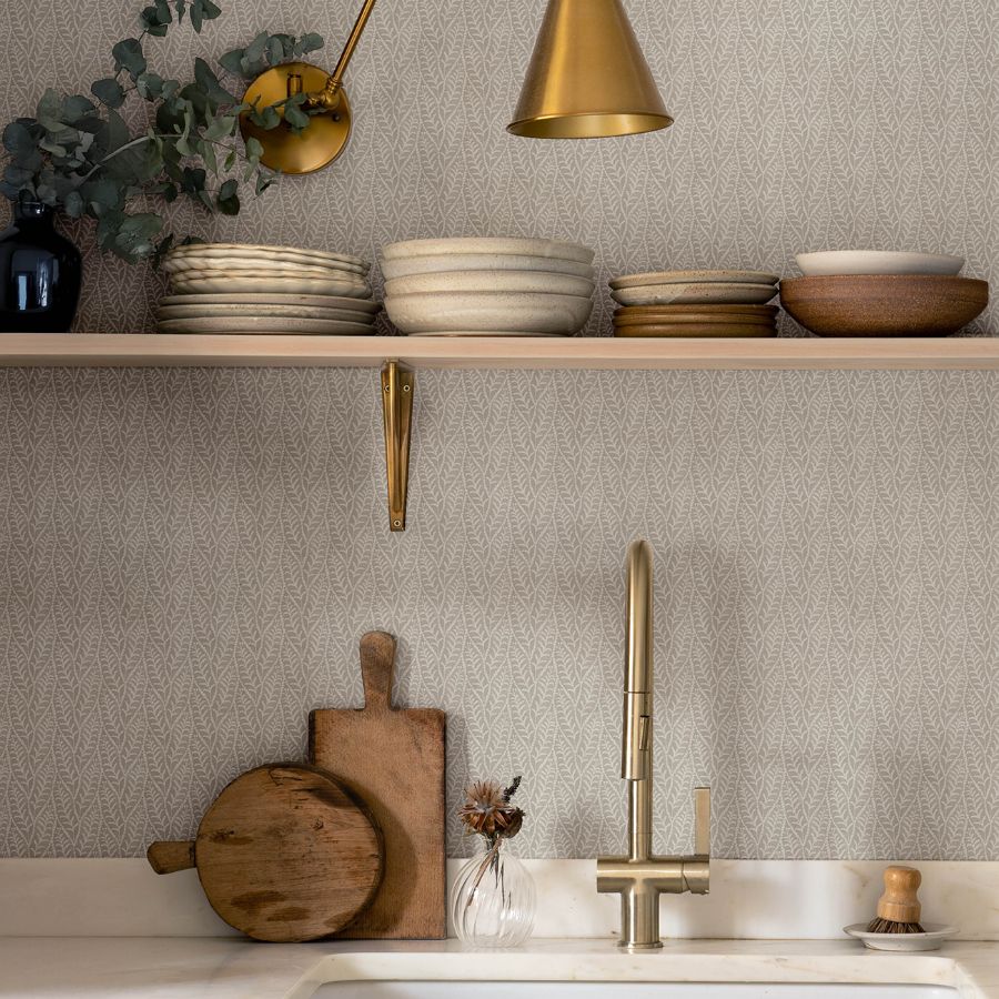 Purchase 4148-27471 Chesapeake Wallpaper, Coleus Grey Leaves - PrintWorks1