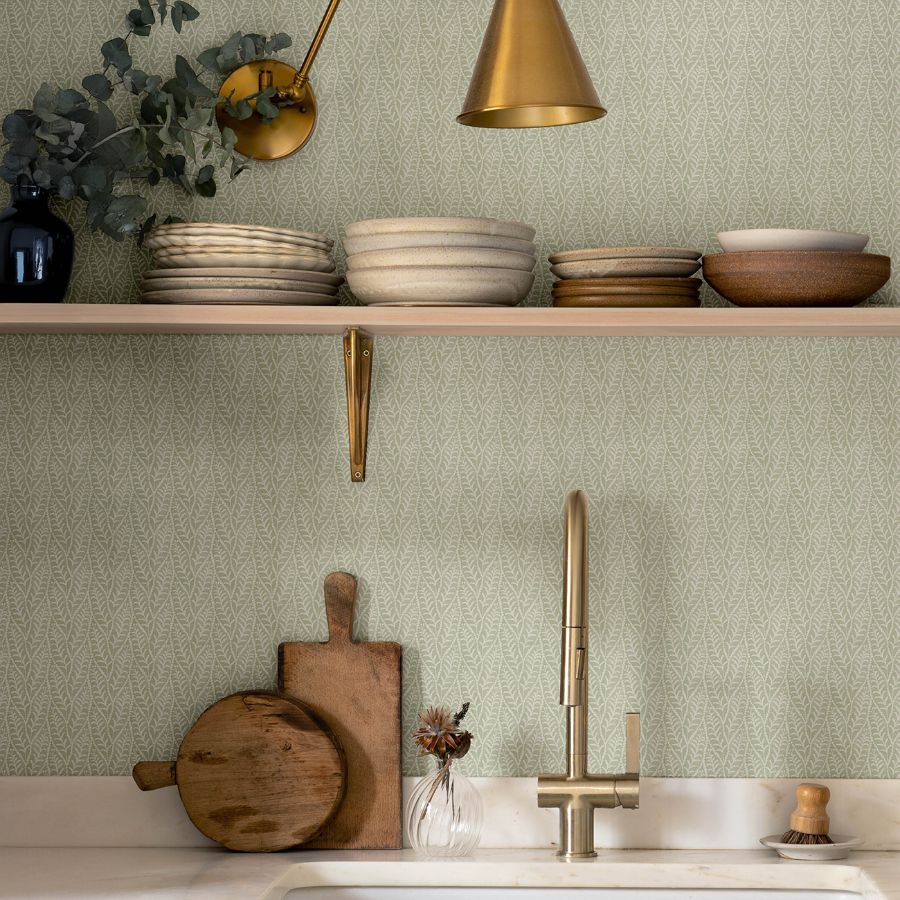 Purchase 4148-27472 Chesapeake Wallpaper, Coleus Sage Leaves - PrintWorks1