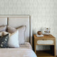 Purchase 4148-27475 Chesapeake Wallpaper, Garland Aqua Block Tulip - PrintWorks12