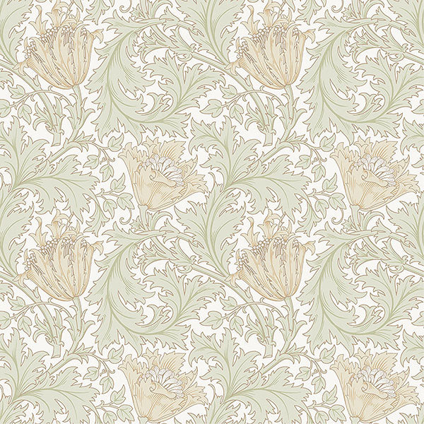 Purchase 4153-82002 A-Street Wallpaper, Anemone Light Green Floral Trail - Hidden Treasures