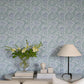Purchase 4153-82003 A-Street Wallpaper, Anemone Blue Floral Trail - Hidden Treasures1