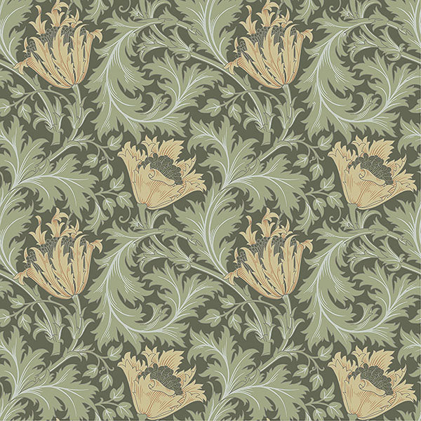 Purchase 4153-82004 A-Street Wallpaper, Anemone Moss Floral Trail - Hidden Treasures